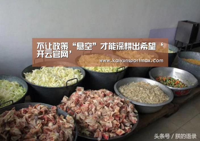 不让政策“悬空”才能深耕出希望‘开云官网’(图1) 开云官网